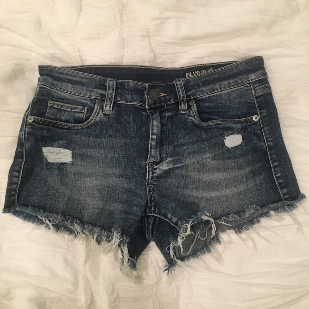 light wash jean shorts
